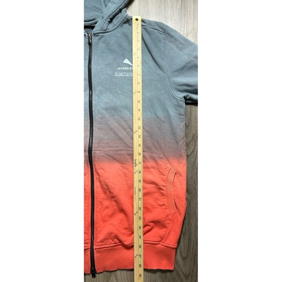 Mauna-Kea Men's Gradient Hoodie Full Zip Gray Orange Italy Size M Surfer Casual - Picture 6 of 8